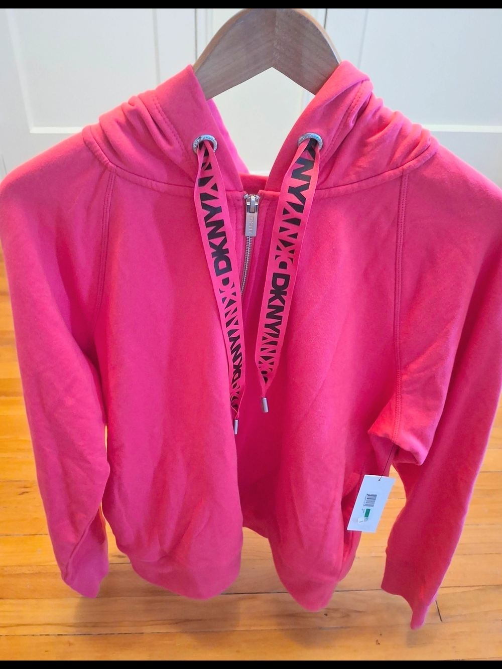 DKNY Womens Hoodie NWT - Two-Tone Zip
